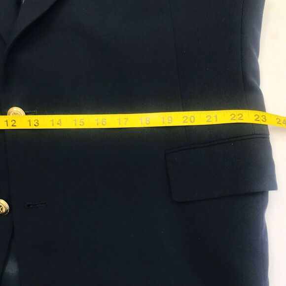 Vintage Jos A Bank Wool Blazer RARE USA Blue Gold Button 48 Mens Nautical - Picture 8 of 12